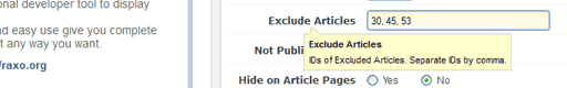 Exclude Articles