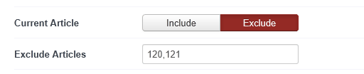 Remove current Joomla article