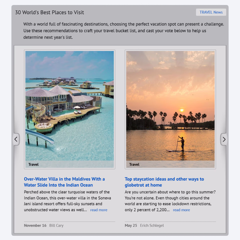 RAXO Carousel Module Layout