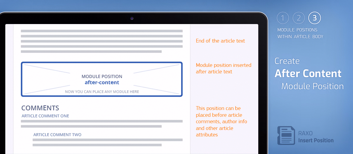 Create After Content Module Position