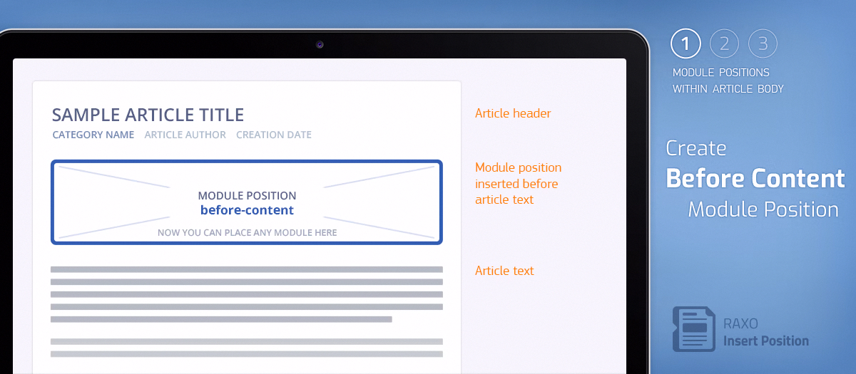Create Before Content Module Position
