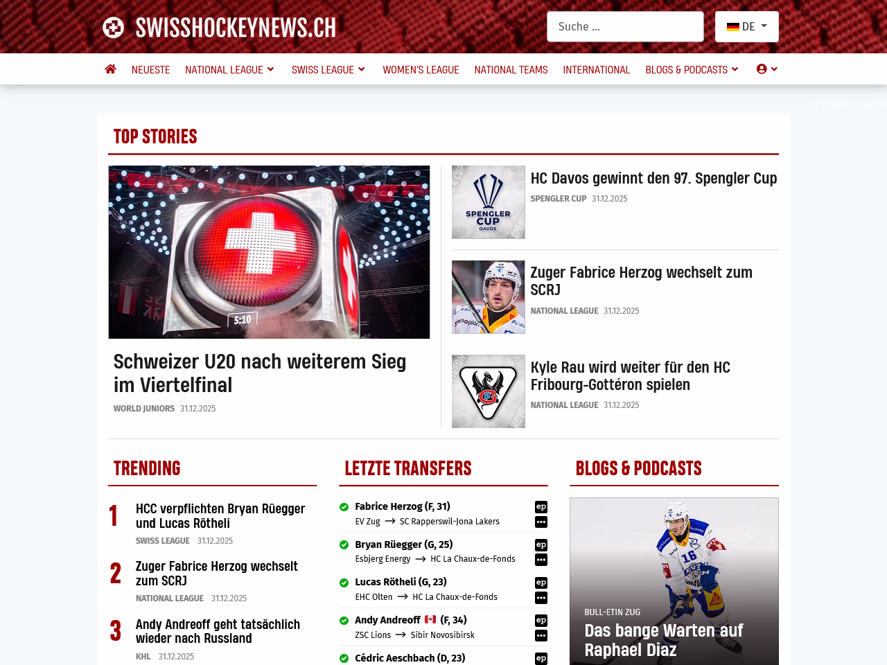 Swiss Hockey News
