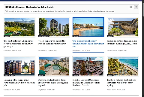 RAXO Grid Module Layout